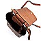 Ostrich Croc Flapover Crossbody Bag Cell Phone Purse