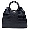 Crocodile Round Top Handle Satchel