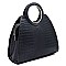 Crocodile Round Top Handle Satchel