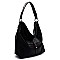 Laser Cut Printed Front Pocket Shoulder Bag