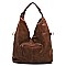 Rhinestone Suede Convertible Shoulder Bag