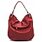Fashion Ring Front Pocket Shoulder Bag Hobo