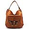 Fashion Ring Front Pocket Shoulder Bag Hobo