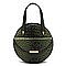 Ostrich Croc Round Satchel