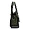 Ostrich Croc Round Satchel