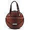 Ostrich Croc Round Satchel