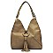 Fashion Weaved Ring Tassel Shoulder Bag Hobo