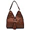 Fashion Weaved Ring Tassel Shoulder Bag Hobo
