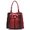 Ostrich Croc Drawstring Satchel