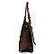 Ostrich Croc Drawstring Satchel