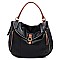Vintage Spray Printed Zipper Flap Satchel
