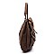 Vintage Spray Printed Zipper Flap Satchel