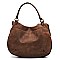 Vintage Spray Printed Zipper Flap Satchel