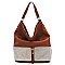 Rhinestone Colorblock Shoulder Bag