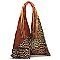 Leopard Colorblock Fringe 2-in-1 Hobo