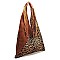 Leopard Colorblock Fringe 2-in-1 Hobo