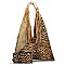 Leopard Colorblock Fringe 2-in-1 Hobo