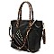 Studded Motorcycle Jacket Leopard Trim 2-in-1 Satchel
