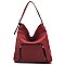 Front Zip Pocket Shoulder Bag Hobo