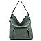 Front Zip Pocket Shoulder Bag Hobo