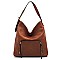 Front Zip Pocket Shoulder Bag Hobo