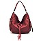 Braided Ring Fringe Shoulder Bag Hobo