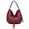 Braided Ring Fringe Shoulder Bag Hobo