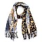 LEOPARD AND PYTHON PRINT FASHION SCARF