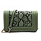Python Snake Skin Flap Crossbody Bag