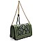Python Snake Skin Flap Crossbody Bag