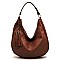 Fashion Whipstitch Shoulder Bag Hobo