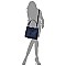 Fashion Flap Multi Compartment Satchel