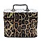 Glossy Leopard Printed 2-in-1 Cosmetic Case