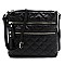 Quilted Multi Zip Pocket Crossbody Bag