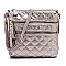 Quilted Multi Zip Pocket Crossbody Bag