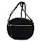 Quilted Oval Crossbody Bag