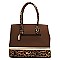 2-in-1 Leopard Compartment Padlock Boxy Satchel