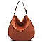 Flap Zipper Shoulder Bag Hobo