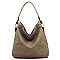 Laser Cut Printed Shoulder Bag Hobo