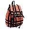 Plaid Check Linen Drawstring Backpack