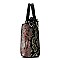 2 in 1 Multi-Color Snake Print Turn-Lock Accent Medium Satchel