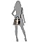 2 in 1 Multi-Color Snake Print Turn-Lock Accent Medium Satchel