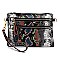 Versatile Multi-Color Snake Print Pocket Wristlet Cross Body