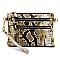 Versatile Multi-Color Snake Print Pocket Wristlet Cross Body