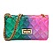 Quilt Embossed Multi Color Jelly Classic Shoulder Bag