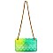 Quilt Embossed Multi Color Jelly Classic Shoulder Bag