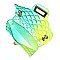 Quilt Embossed Multi Color Jelly Classic Shoulder Bag
