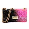 Quilt Embossed Multi Color Jelly Classic Shoulder Bag