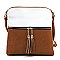 Mid-Zip Tasselled Crossbody Bag