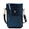 Ostrich Print Embossed Cellphone Holder Cross Body MH-LQ124